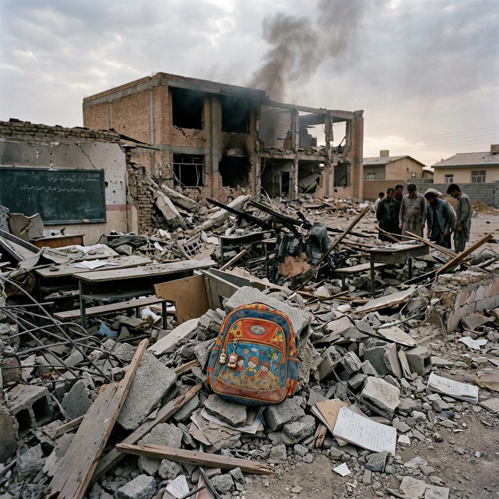 کہانی میڈل ایسٹ آئی: میناب کے اسکول میں دوسرا دھماکہ کسی کو زندہ نہیں چھوڑا۔